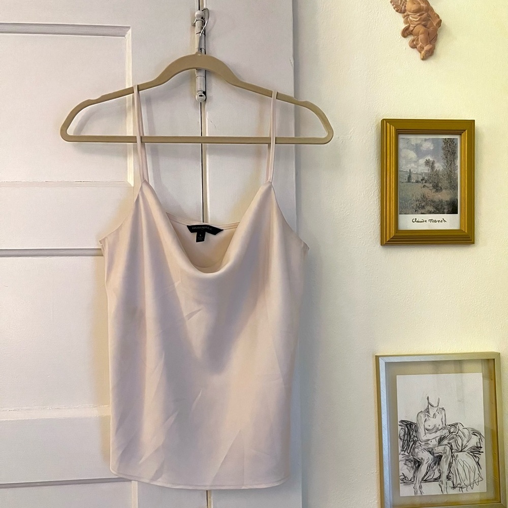 Banana Republic Faux-Silk Sleeveless Blouse